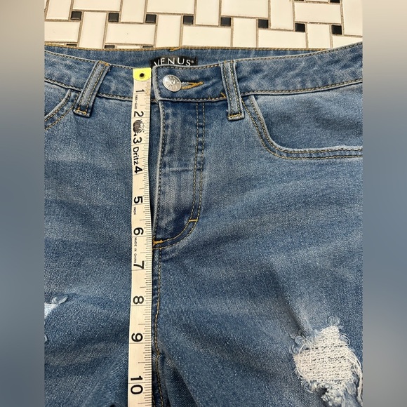 VENUS Blue Distressed Skinny Jeans - Picture 7 of 8